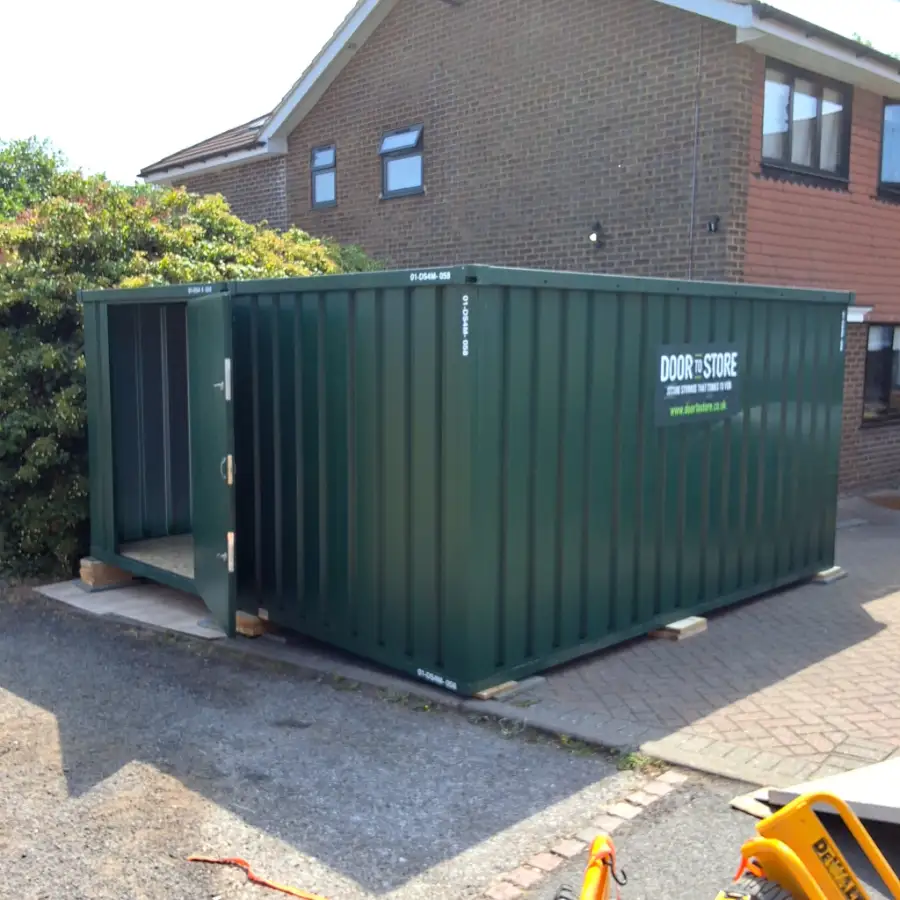 Door To Store unit installed on a gravel drive