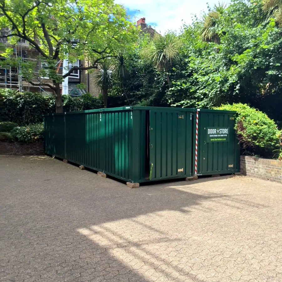 Two Door To Store units side by side on a driveway